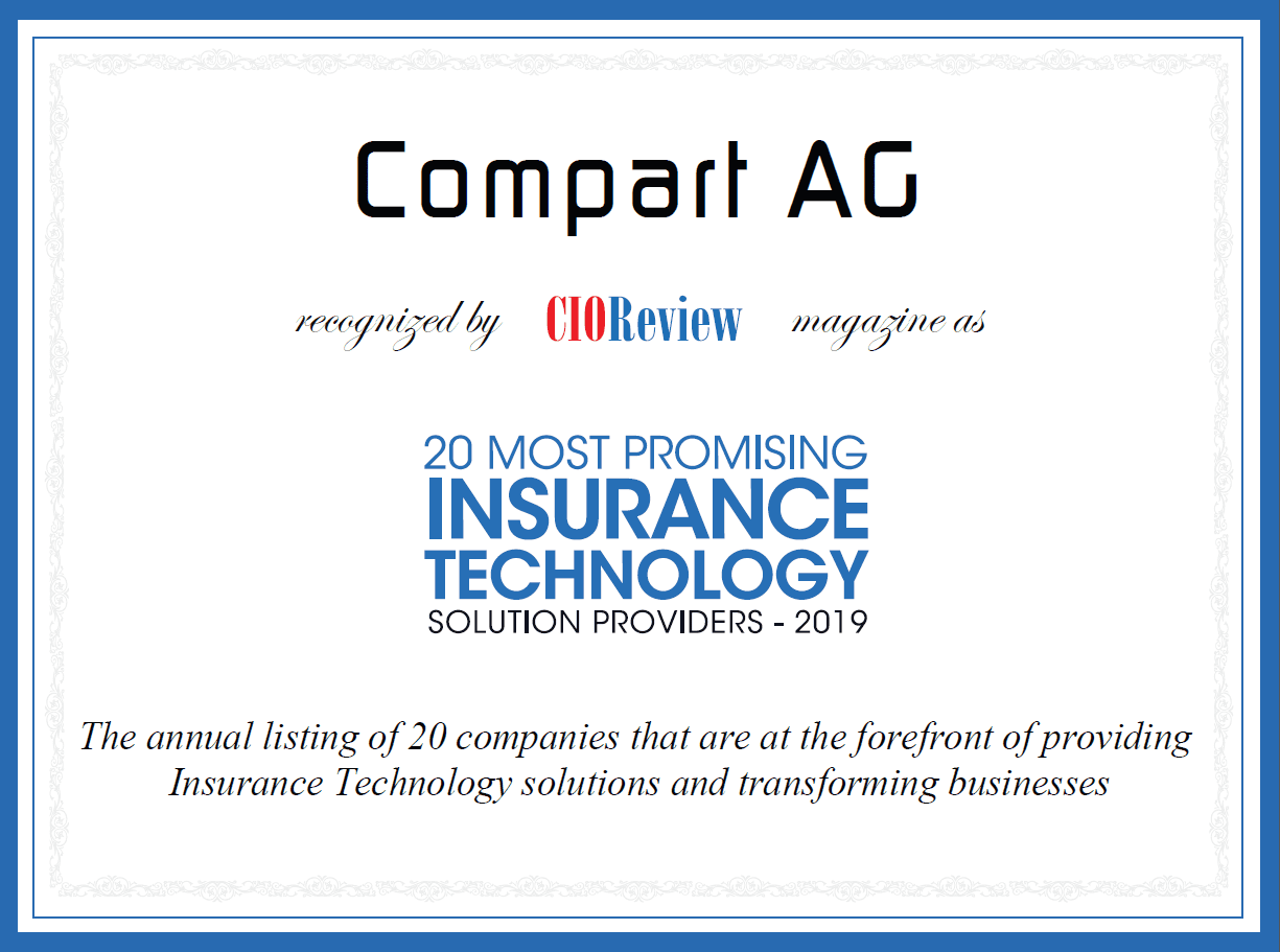 Insurance Technology Solution Provider - CIO Review Award Compart