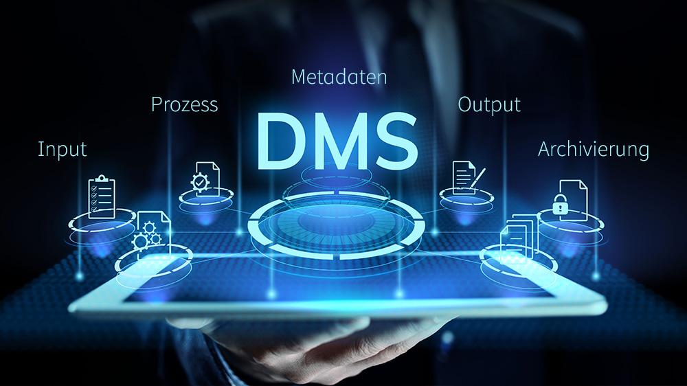Dokumenten-Management-System mit Metadaten und Input-Output Prozess